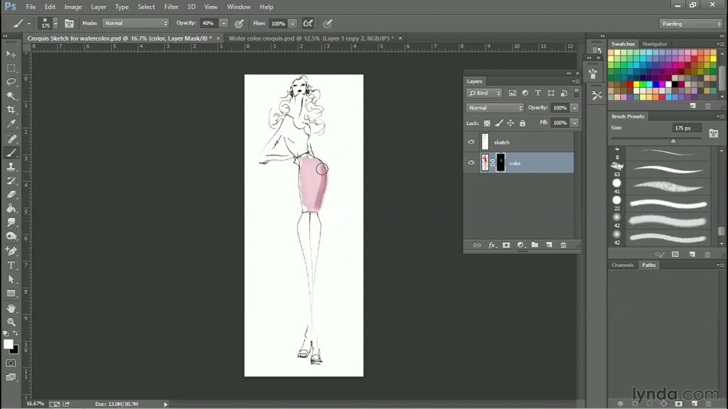 photoshop for fashion design - Photoshop Tutorial - Fasion Design: How to create a watercolor look