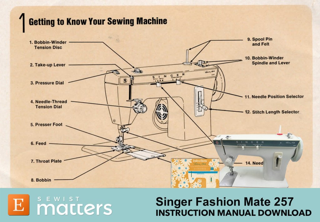 singer 257 fashion mate - Singer  Fashion Mate Zig-Zag Sewing Machine Instruction Manual PDF  Download